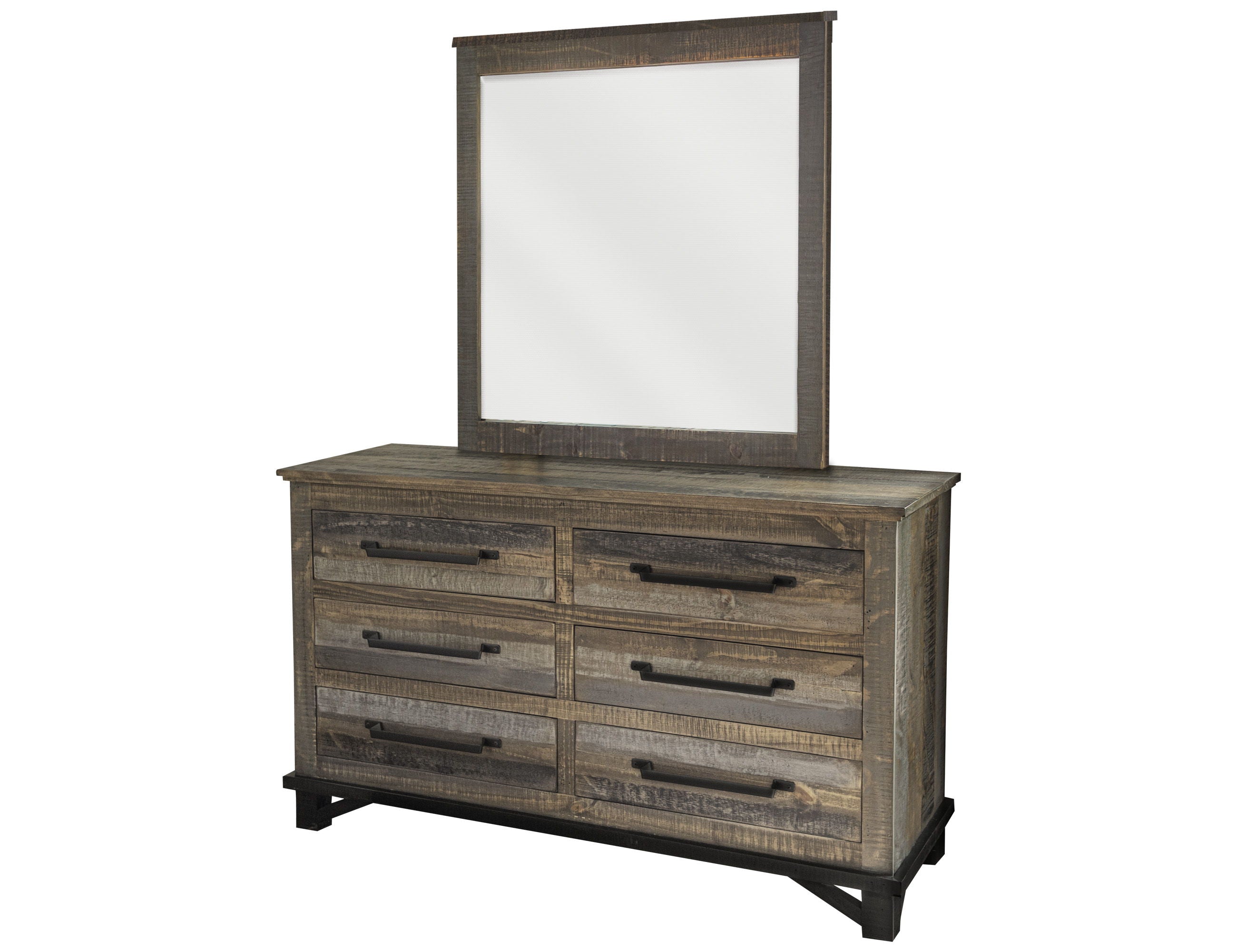 Loft Brown - Dresser - Two Tone Gray / Brown - Premium Dressers from International Furniture Direct - Just $987.50! Shop now at brett interiors