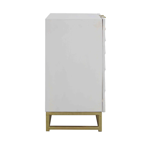 Fallow - Two Door Cabinet - White / Gold - Premium Accent Cabinets from Coast2Coast Home - Just $2887.50! Shop now at brett interiors