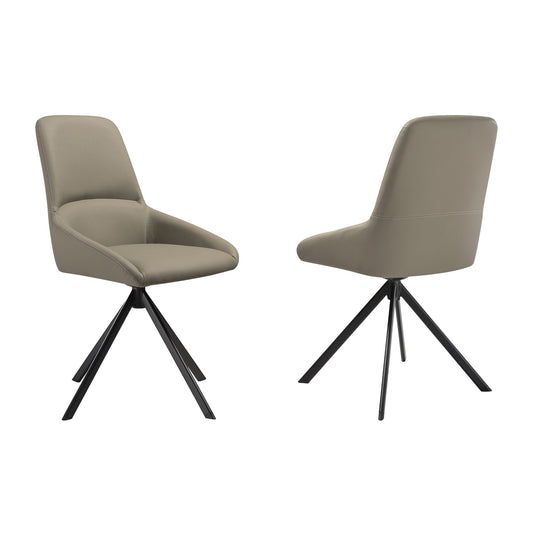 Maverick - Swivel Upholstered Dining Chair (Set of 2) - Premium Chair Sets from Armen Living - Just $545! Shop now at brett interiors