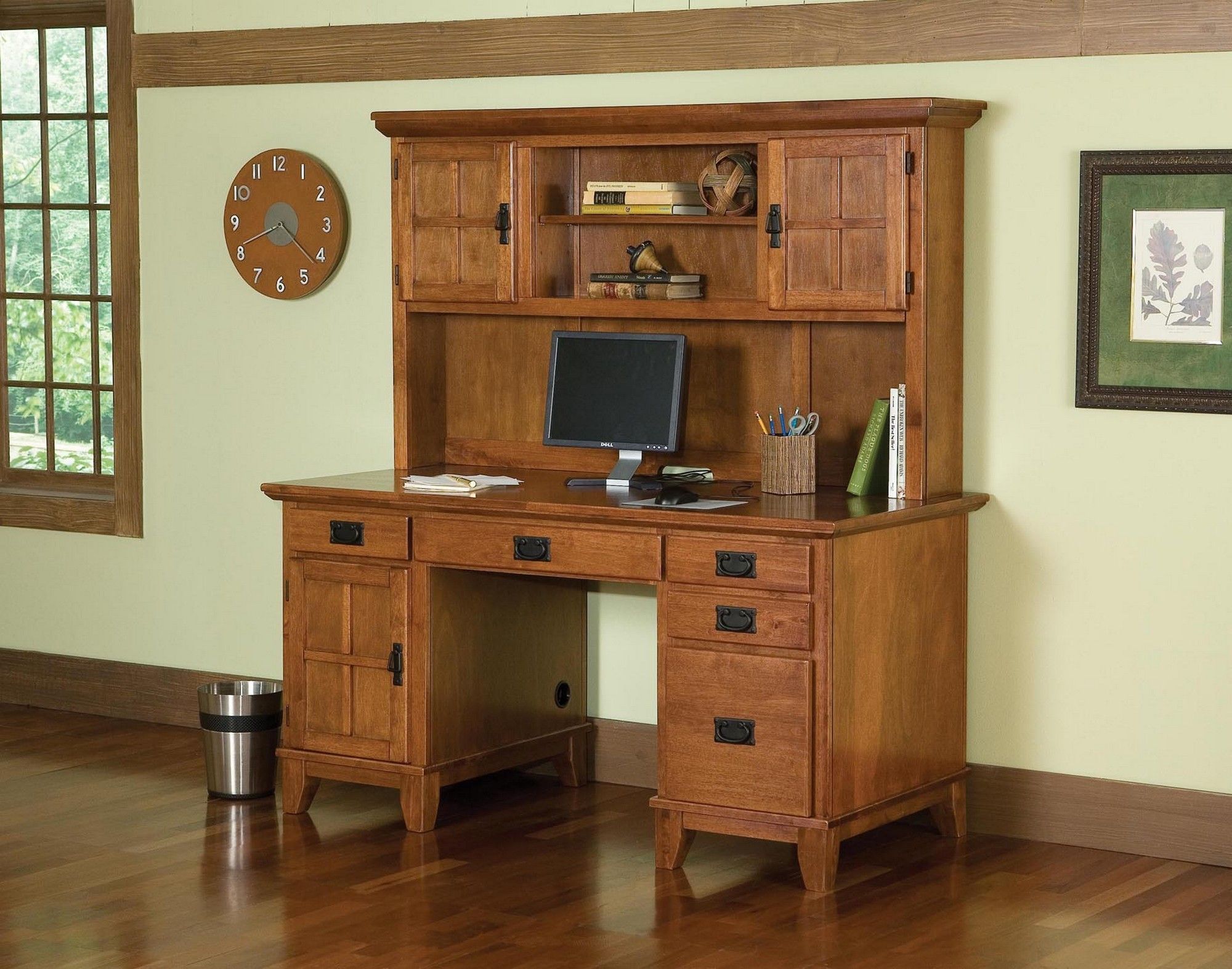 Lloyd - Pedestal Desk With Hutch - Premium Computer Desks from Homestyles - Just $3357.48! Shop now at brett interiors