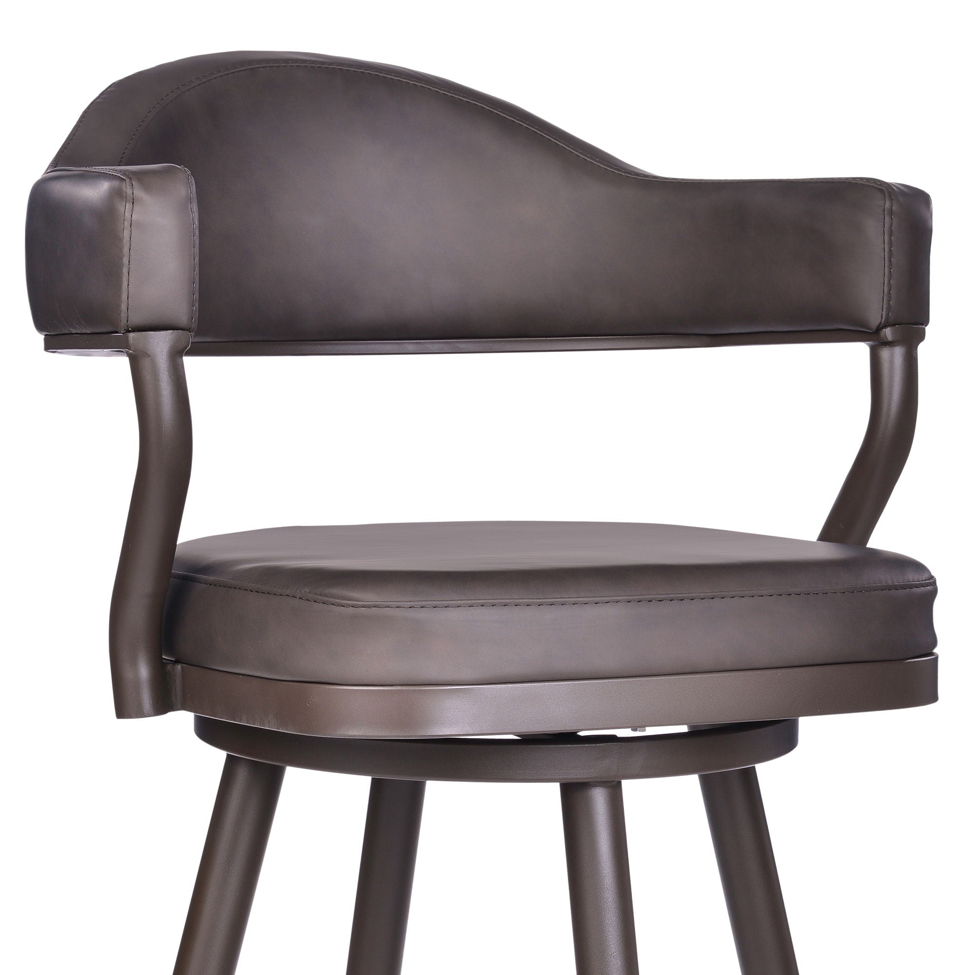 Justin - Swivel Vintage Bar Stool With Metal Legs - Premium Counter Height (24"-27") from Armen Living - Just $362.50! Shop now at brett interiors