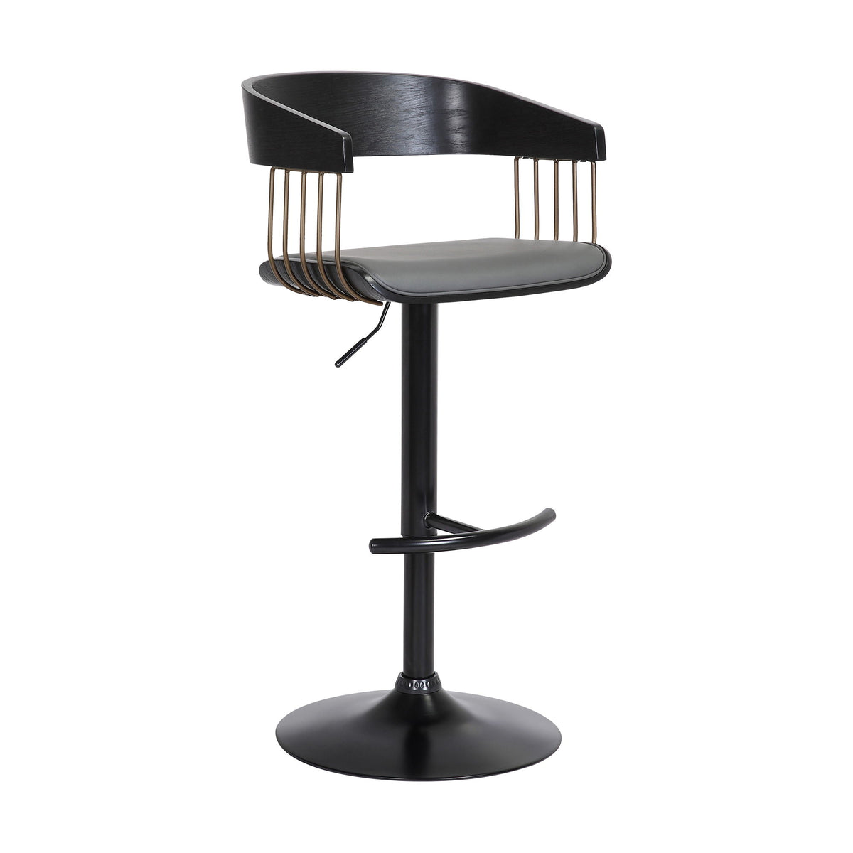 Larisa - Adjustable Wood Bar Stool - Premium Adjustable Height from Armen Living - Just $255! Shop now at brett interiors