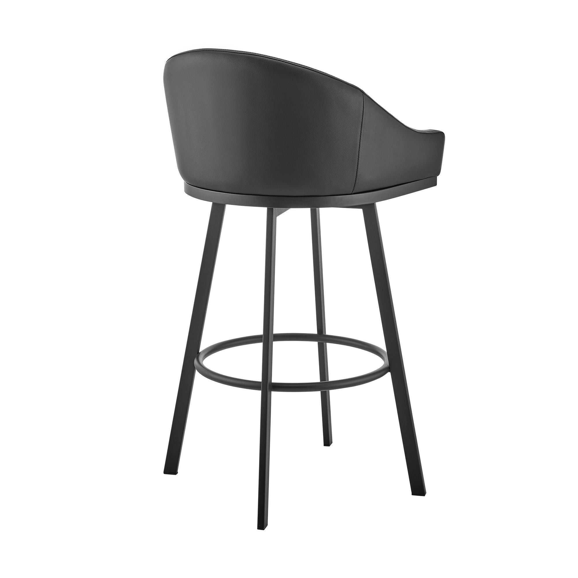 Eleanor - Swivel Stool - Black Base - Premium Counter Height (24"-27") from Armen Living - Just $370! Shop now at brett interiors