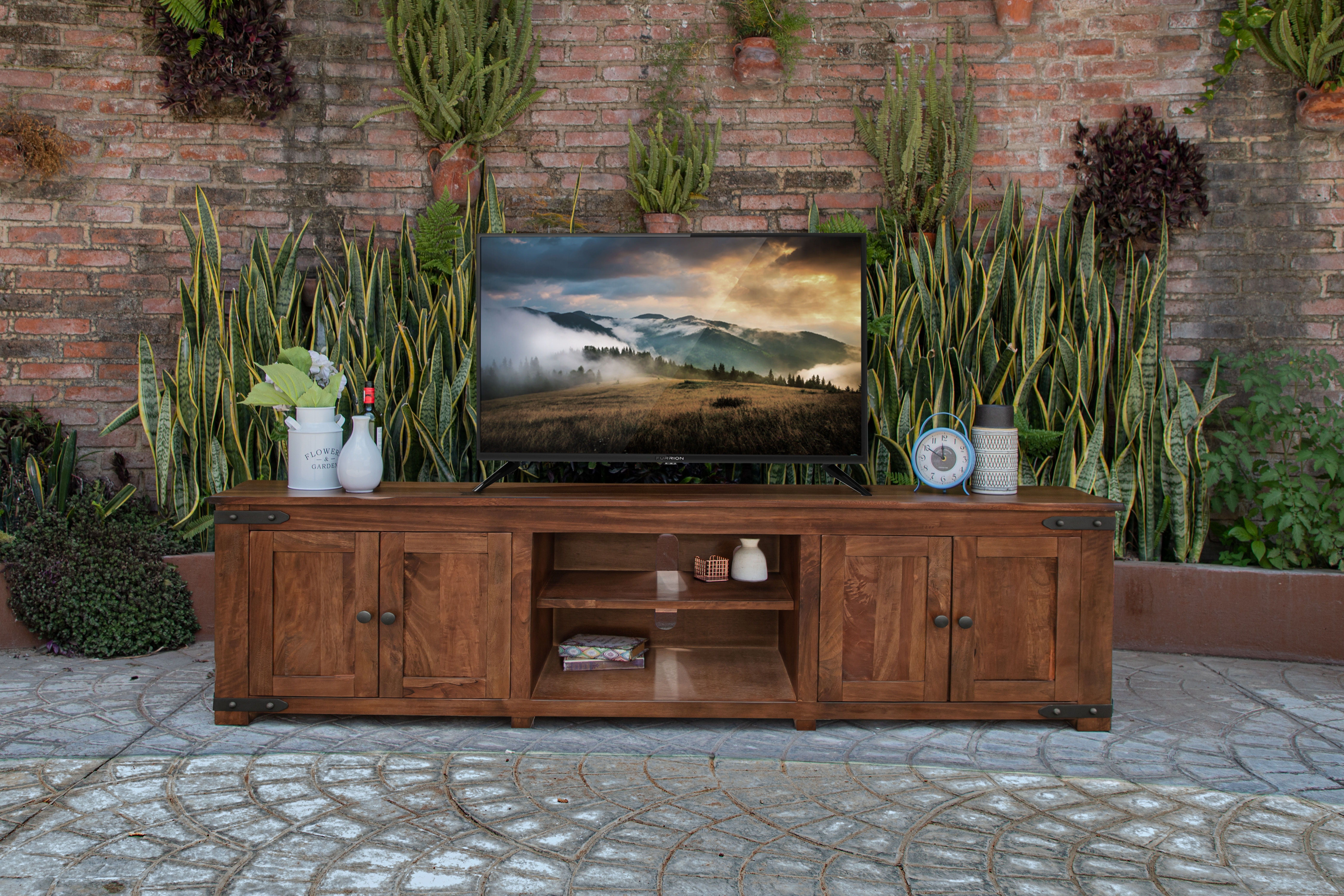 Parota - TV Stand - Cinnamon Brown - Premium TV Stands from International Furniture Direct - Just $1247.50! Shop now at brett interiors