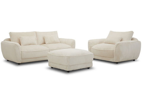 Utopia - Ottoman with Casters - Mega Ivory - Premium Upholstered Ottomans from Parker Living - Just $425! Shop now at brett interiors