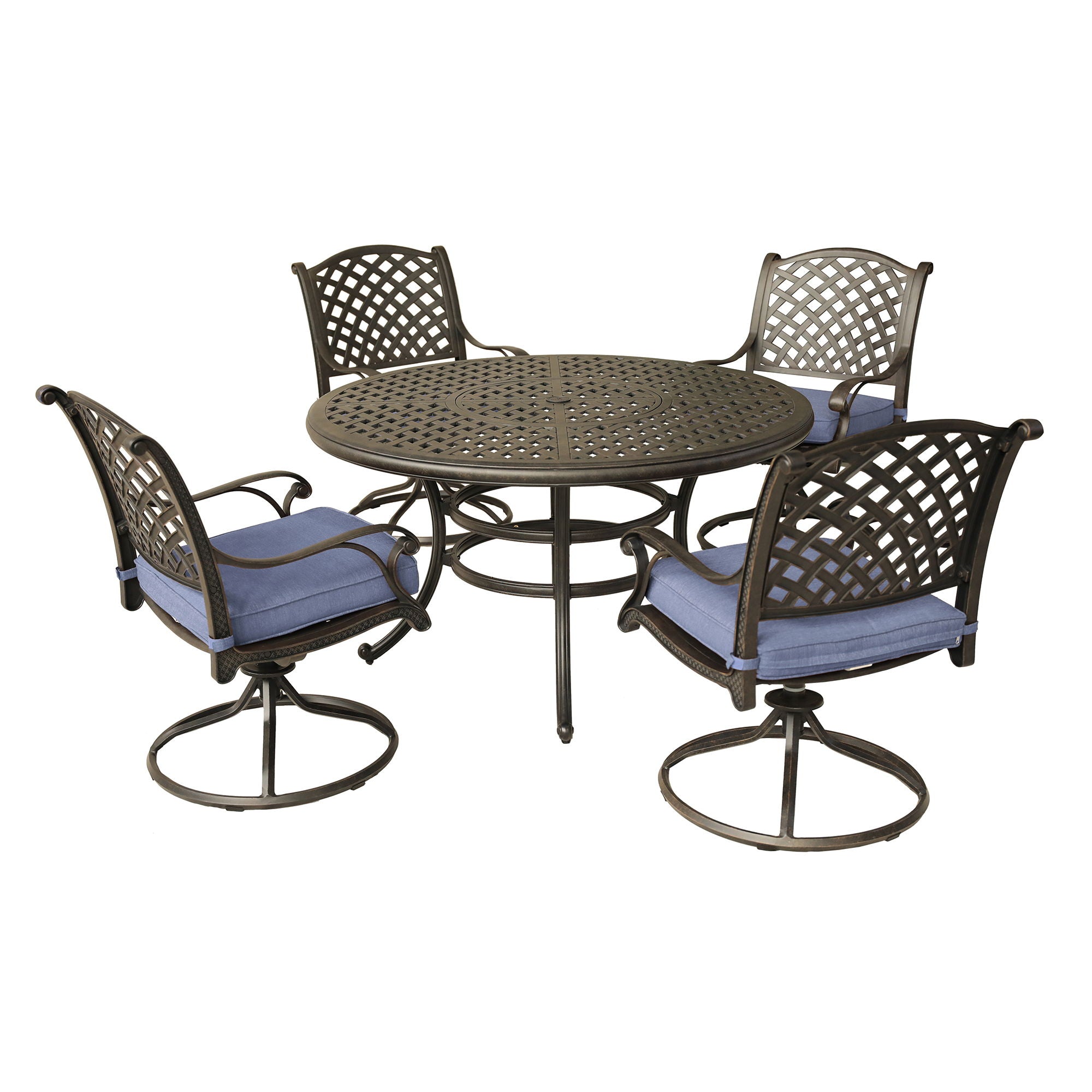 Round 4 Person 51.97" Long Dining Set With Cushions - Premium 5 Piece Outdoor Sets from Gather Craft - Just $2352! Shop now at brett interiors