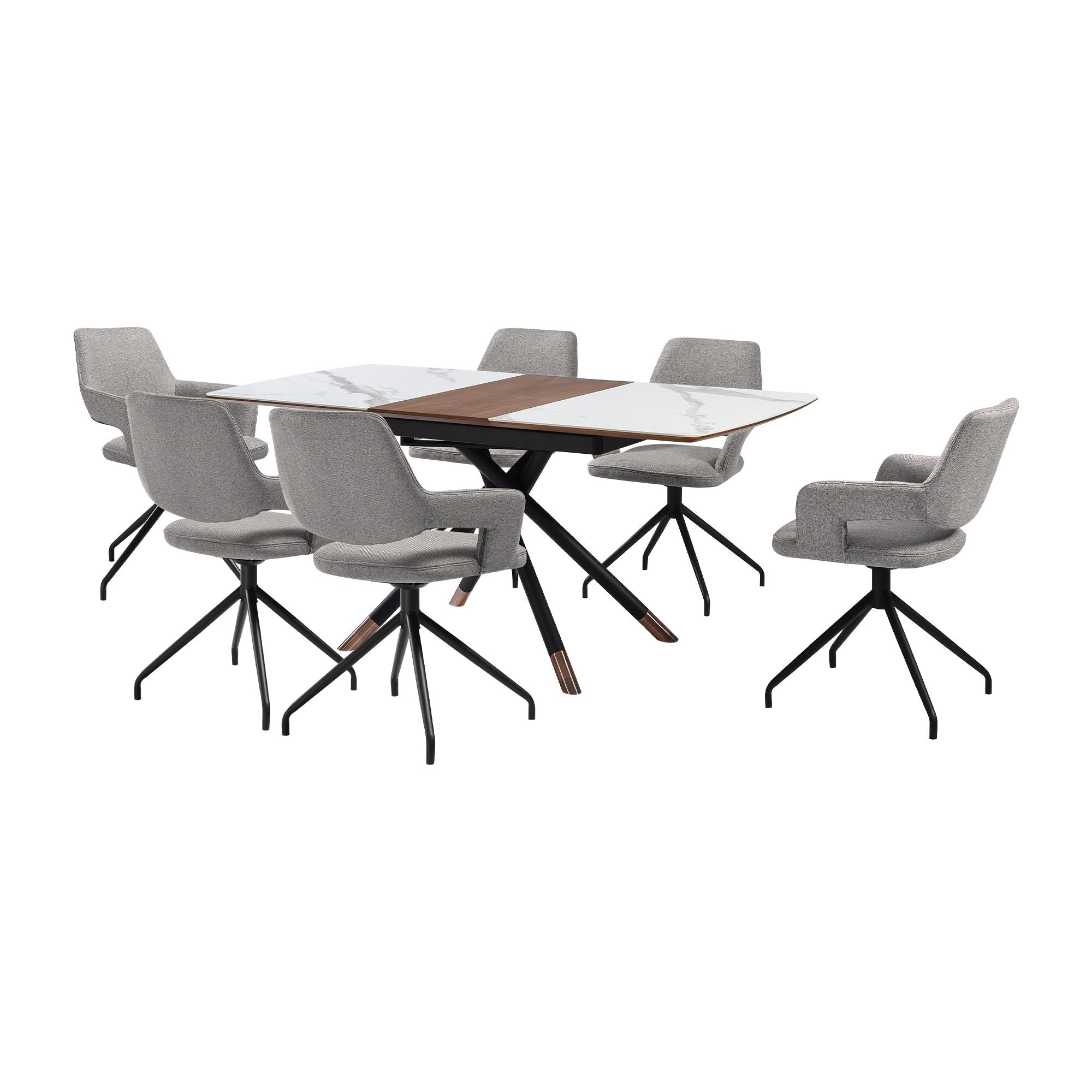 Alora Penny - Extendable Dining Set - Premium 5 Piece Dining Room Sets from Armen Living - Just $3357.50! Shop now at brett interiors