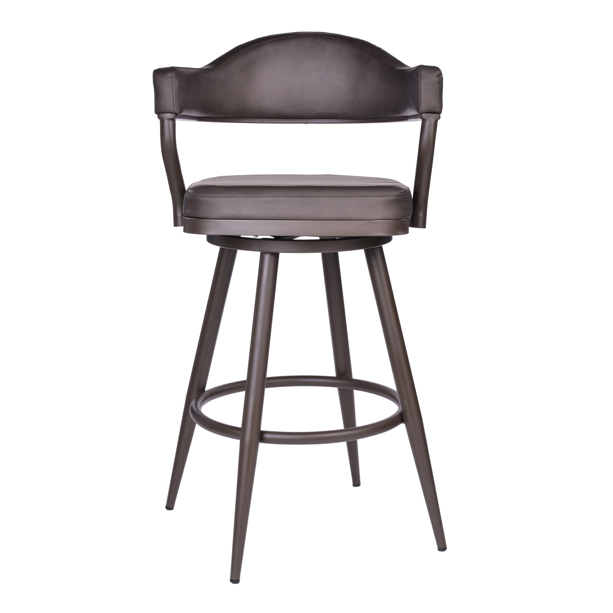 Justin - Swivel Vintage Bar Stool With Metal Legs - Premium Counter Height (24"-27") from Armen Living - Just $362.50! Shop now at brett interiors