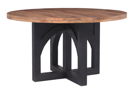 Gateway - Round Dining Table (2 Cartons) - Natural / Black - Premium Dining Tables from Coast2Coast Home - Just $3465! Shop now at brett interiors