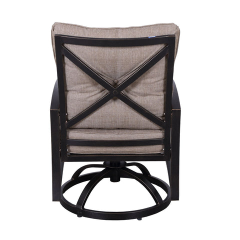 Modern Dining Swivel Chair With Back And Seat Cushion (Set of 2) - Antique Bronze - Premium Chair Sets from Gather Craft - Just $999! Shop now at brett interiors