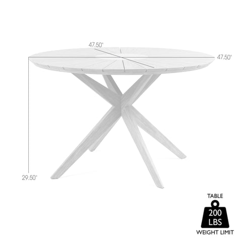 Oasis - Outdoor / Concrete Round Dining Table - Premium Dining Tables from Armen Living - Just $1290! Shop now at brett interiors