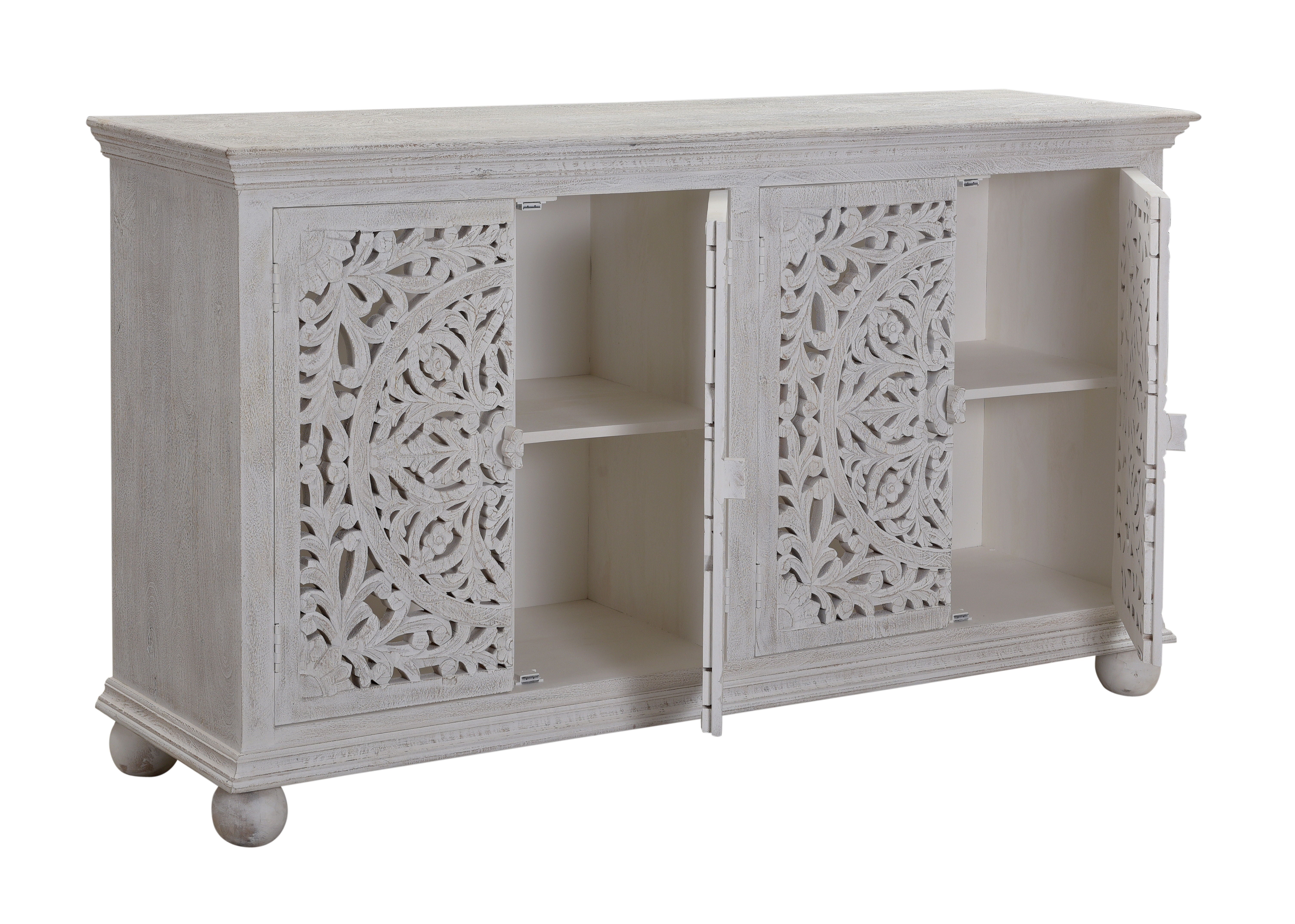 Bree - Four Door Credenza - Sandblast Whitewash - Premium Credenzas from Coast2Coast Home - Just $4950! Shop now at brett interiors