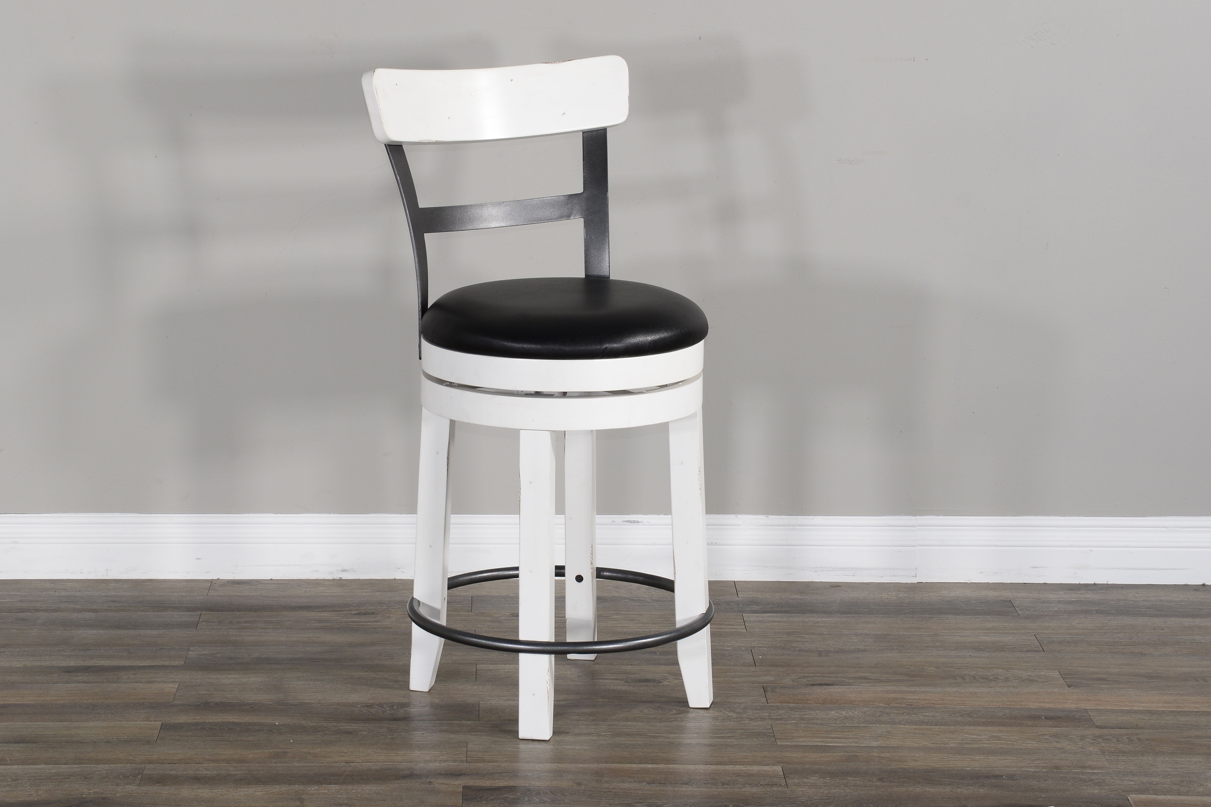 Carriage House - Barstool With Back & Swivel Cushion Seat - Premium Bar Height (28"-30") from Sunny Designs - Just $216! Shop now at brett interiors