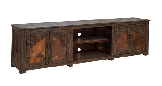 Blackburn - TV Stand - Charred Brown - Premium TV Stands from International Furniture Direct - Just $1412.50! Shop now at brett interiors