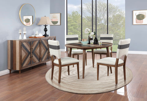 Wellington - Round Dining Table - Browns / Black - Premium Dining Tables from Coast2Coast Home - Just $1897.50! Shop now at brett interiors