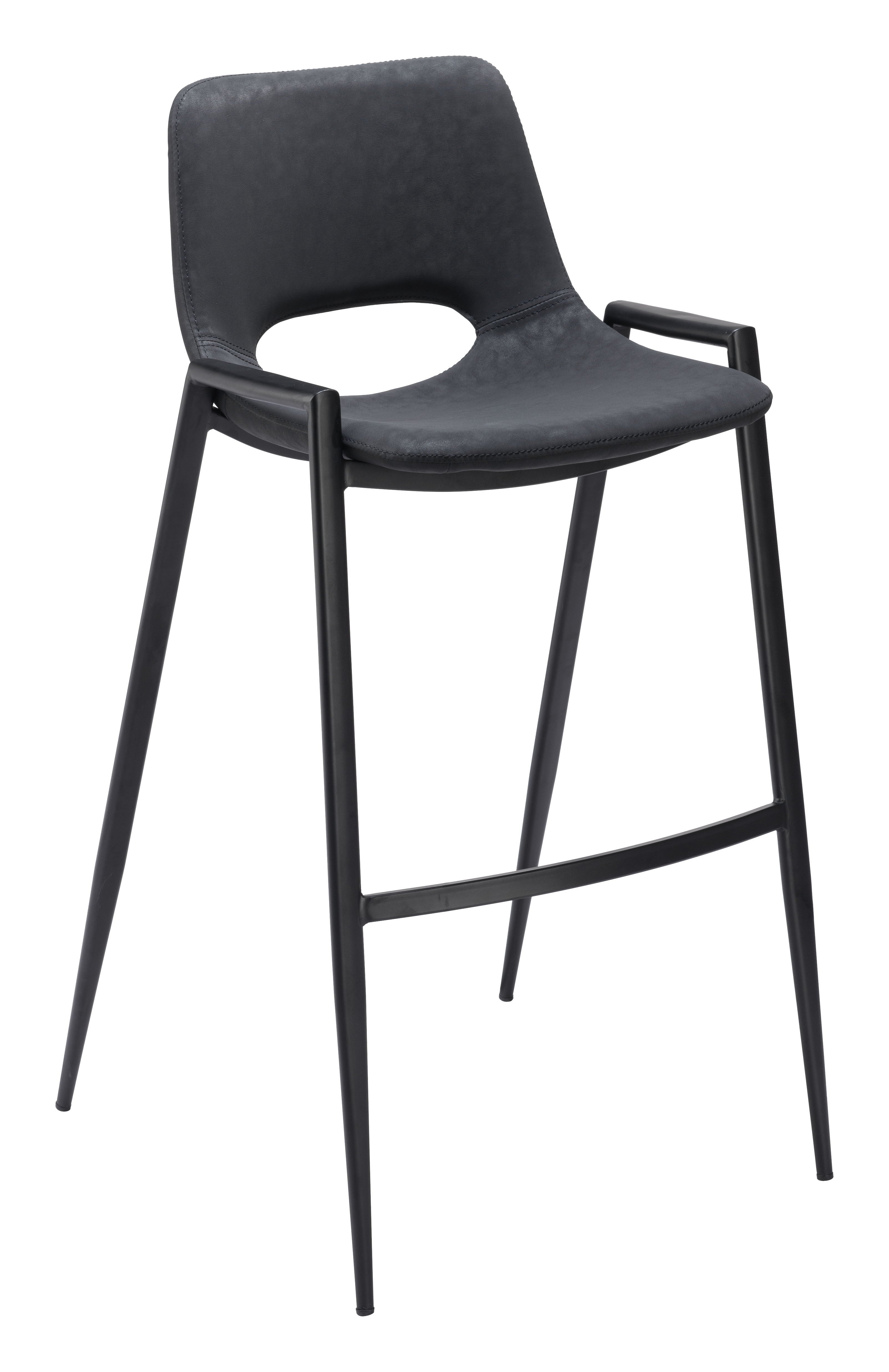 Desi - Bar Chair (Set of 2) - Black - Premium Stool Sets from Zuo Modern - Just $1450! Shop now at brett interiors