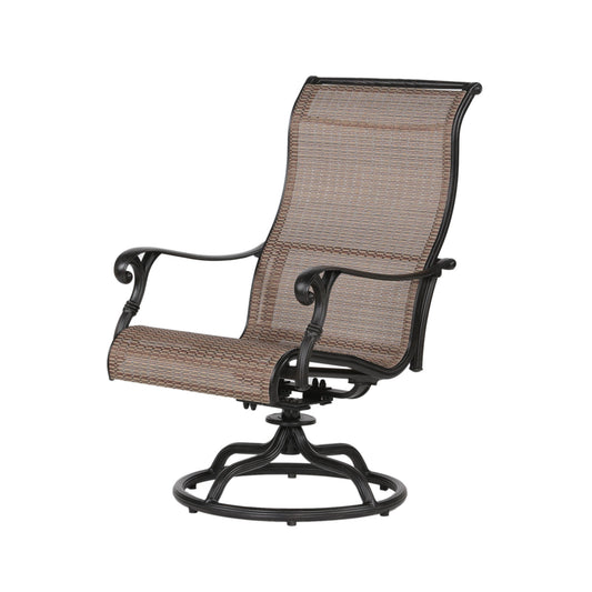 Patio Outdoor Sling Swivel Rocker With Aluminum Frame, All-Weather Furniture (Set of 2) - Bronze - Premium Chair Sets from Gather Craft - Just $981! Shop now at brett interiors