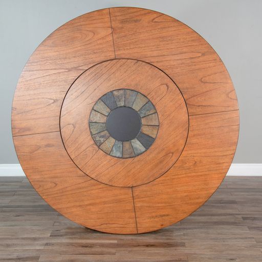 Sedona - 60" Round Table With Lazy Susan - Light Brown - Premium Dining Tables from Sunny Designs - Just $1383! Shop now at brett interiors