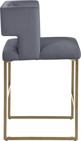 Caleb - Counter Stool with Gold Legs (Set of 2) - Premium Stool Sets from Meridian Furniture - Just $675! Shop now at brett interiors