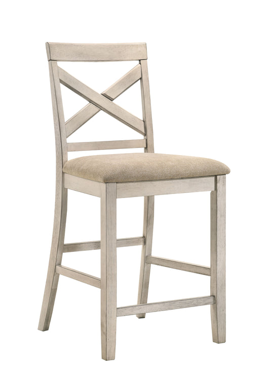 Somerset - Counter Chair (Set of 2) - Vintage White - Premium Chair Sets from New Classic - Just $237.50! Shop now at brett interiors