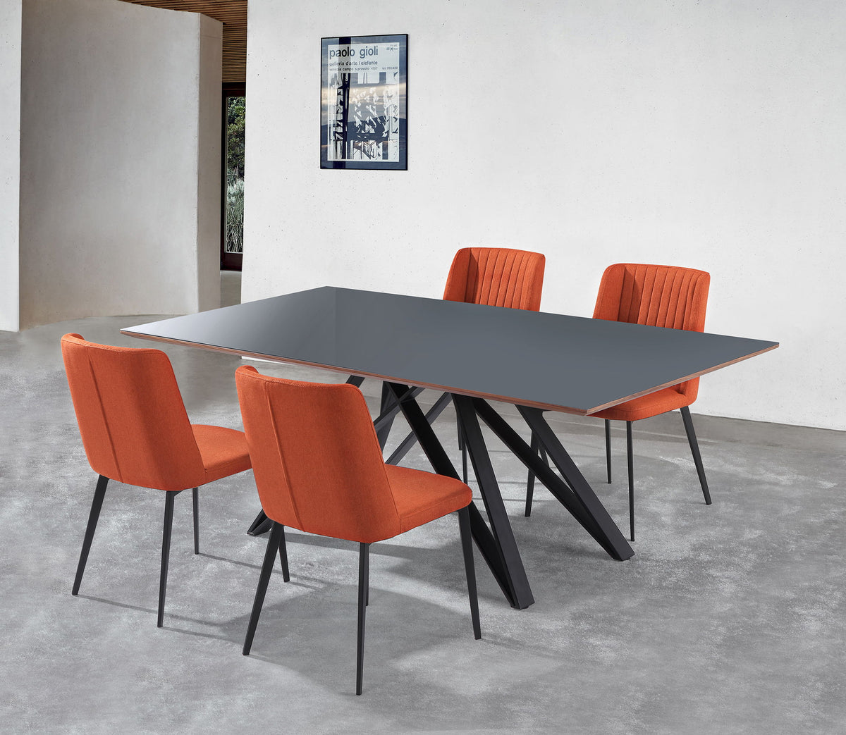 Urbino And Maine - Contemporary Glass 5 Piece Metal Dining Set - Gray - Premium 5 Piece Dining Room Sets from Armen Living - Just $2347.50! Shop now at brett interiors