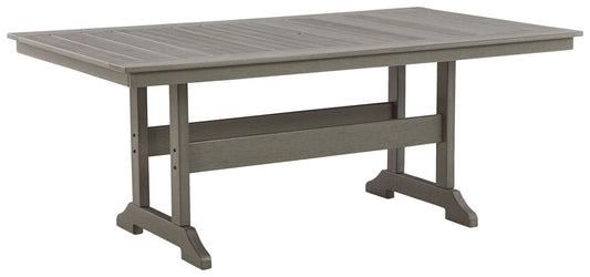 Visola - Gray - Rect Dining Table W/Umb Opt - Premium Dining Tables from Signature Design by Ashley® - Just $1264.73! Shop now at brett interiors