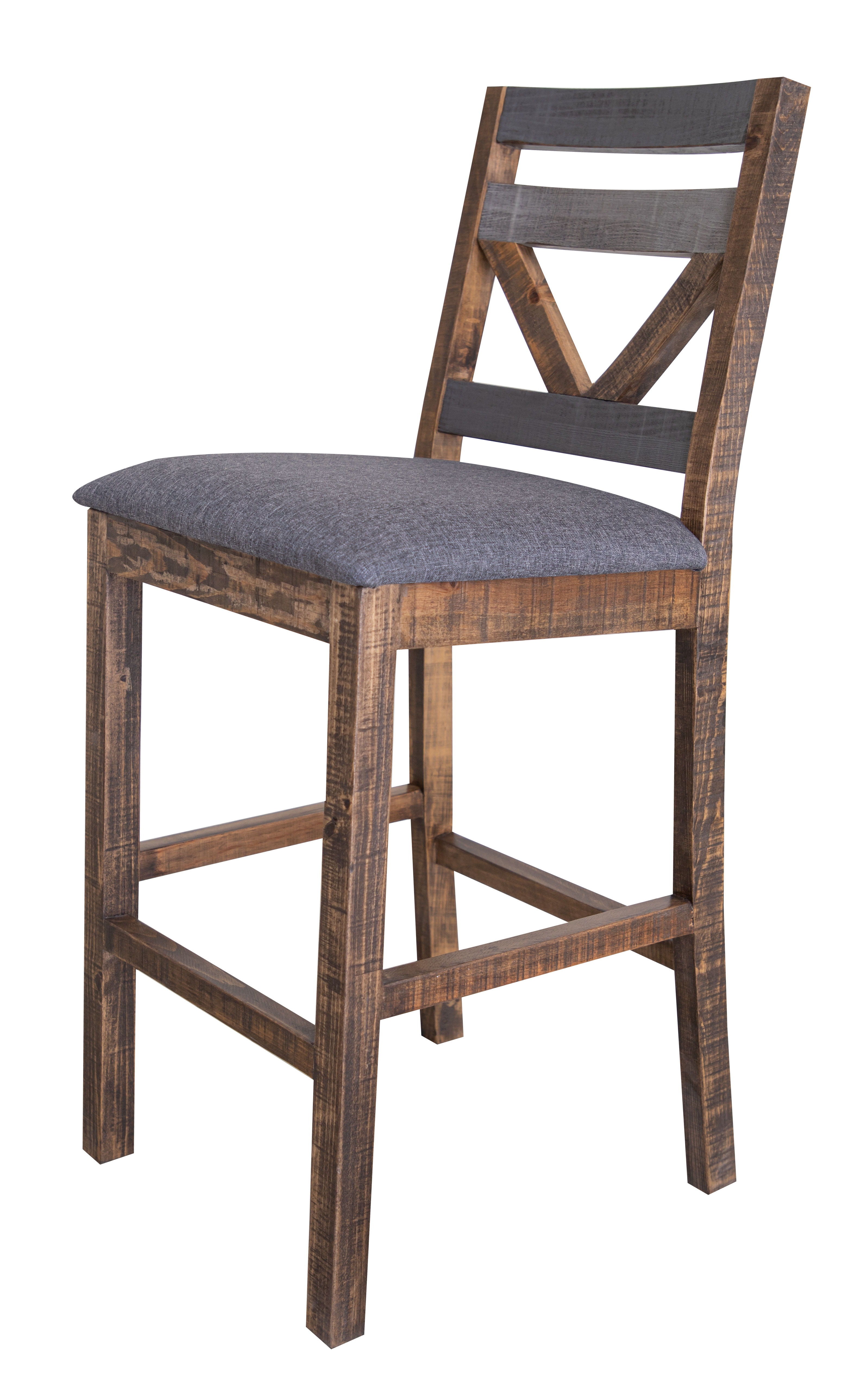 Loft Brown - Barstool - Two Tone Gray / Brown - Premium Bar Height (28"-30") from International Furniture Direct - Just $325! Shop now at brett interiors