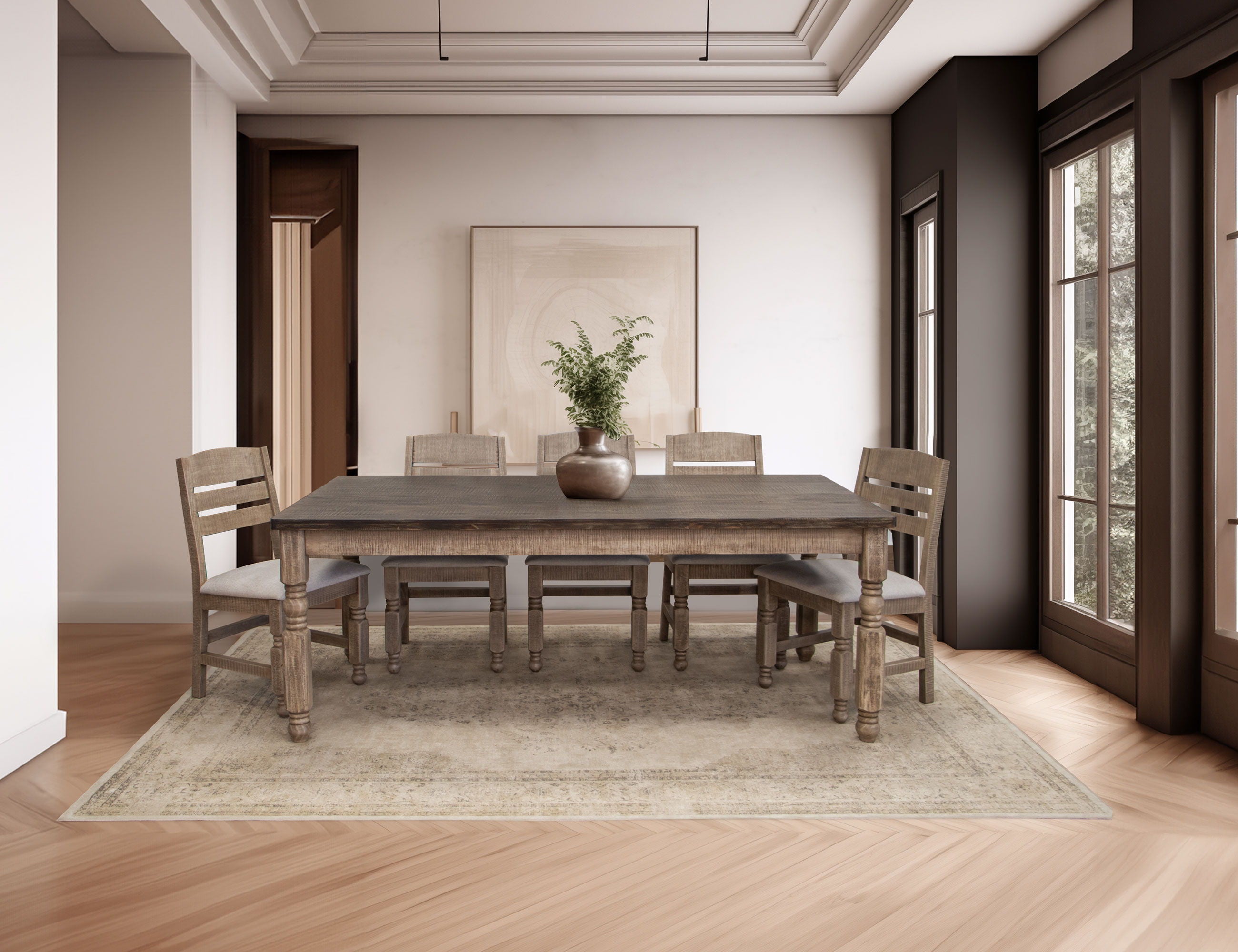 Natural Stone - Table - Taupe Brown - Premium Dining Tables from International Furniture Direct - Just $1162.50! Shop now at brett interiors