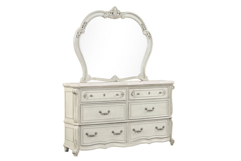 Bianello - Dresser Mirror - Vintage Ivory - Premium Bedroom Mirrors from New Classic - Just $300! Shop now at brett interiors