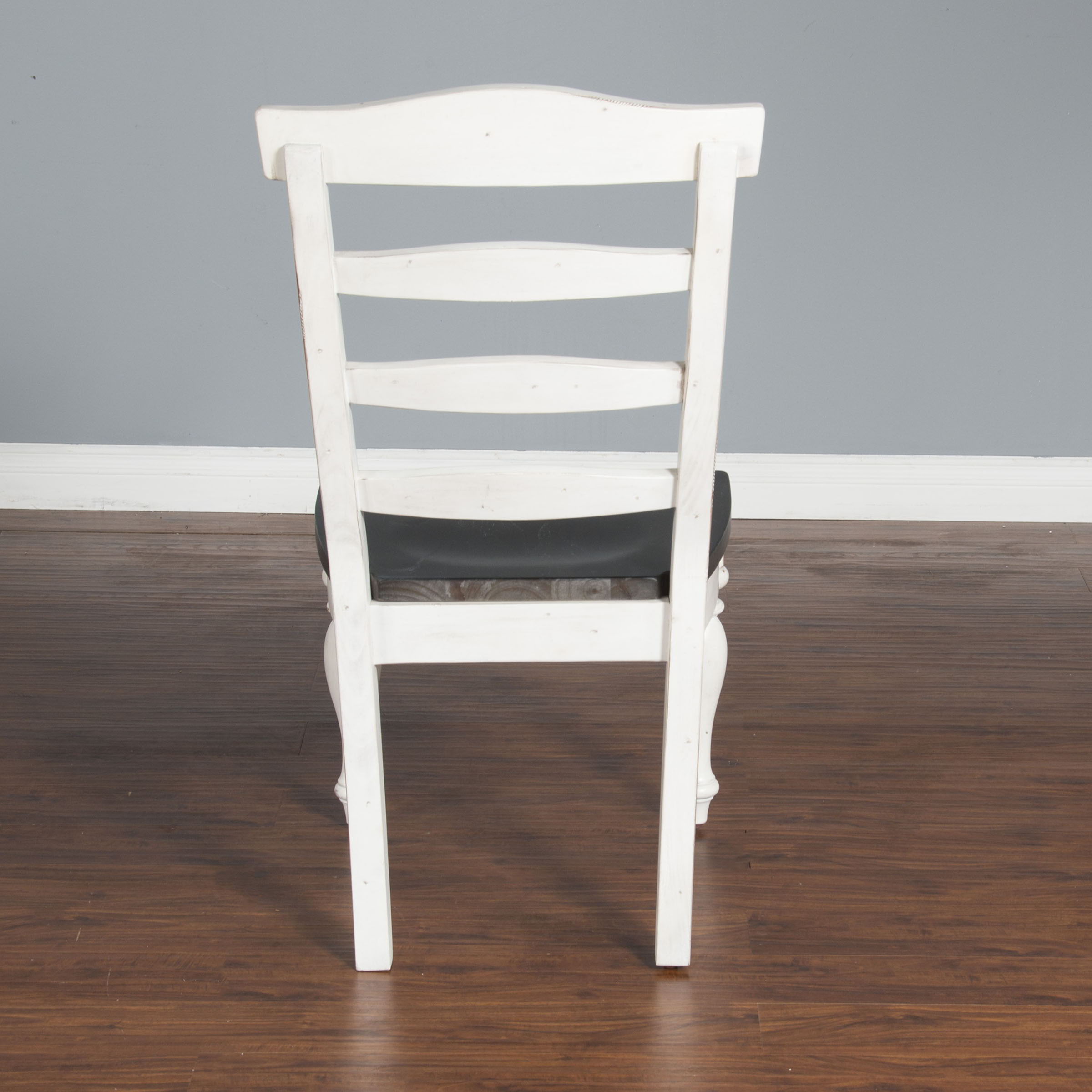 Carriage House - 41" Ladderback Chair - White / Black - Premium Side Chairs from Sunny Designs - Just $202! Shop now at brett interiors