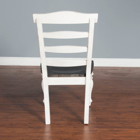 Carriage House - 41" Ladderback Chair - White / Black - Premium Side Chairs from Sunny Designs - Just $202! Shop now at brett interiors