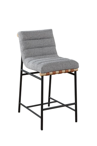 Lahni - 17" Boucle Fabric Counter Height Chair - Premium Counter Height (24"-27") from Lilola Home - Just $340! Shop now at brett interiors