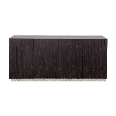 Andorra - Four Door Credenza - Black - Premium Credenzas from Coast2Coast Home - Just $4455! Shop now at brett interiors