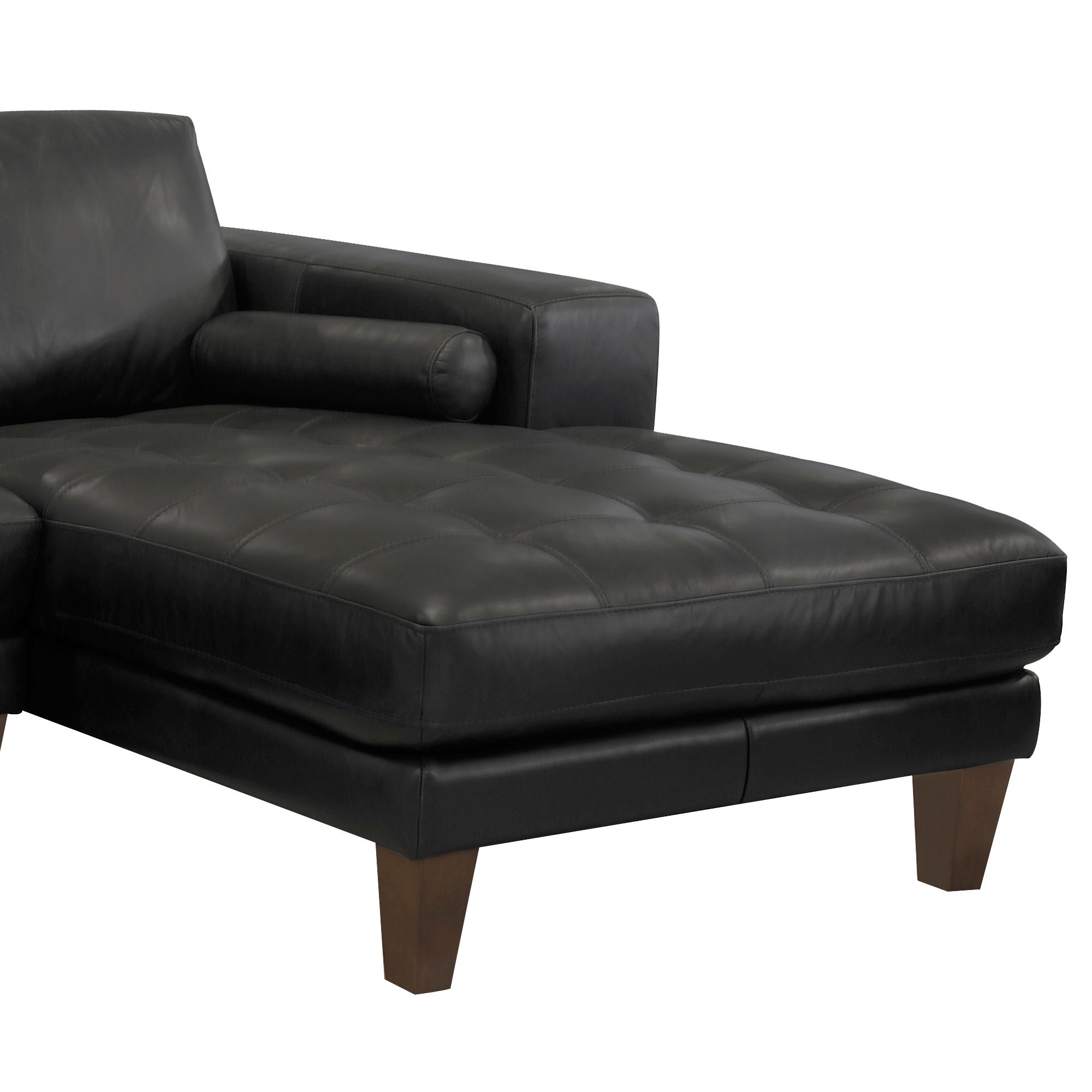 Wynne - Contemporary Sectional - Black / Brown - Premium Stationary Sectionals from Armen Living - Just $5070! Shop now at brett interiors