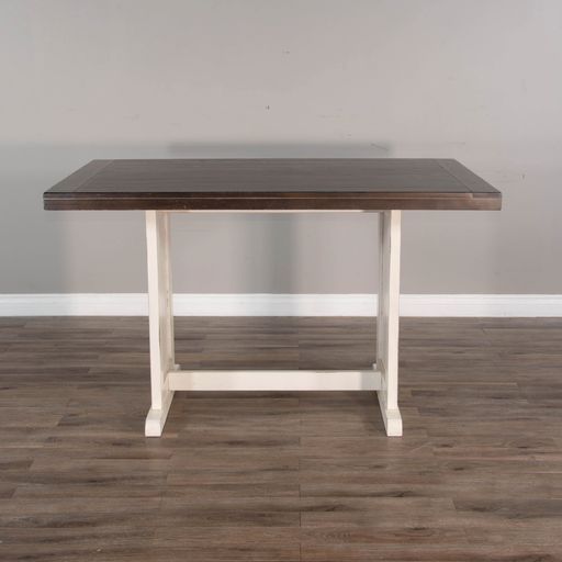 Carriage House - Counter Table - White / Dark Brown - Premium Counter Tables from Sunny Designs - Just $574! Shop now at brett interiors