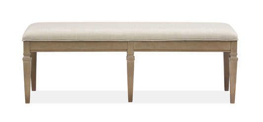 Lancaster - Bench With Upholstered Seat - Dovetail Grey - Premium Upholstered Benches from Magnussen Furniture - Just $609! Shop now at brett interiors