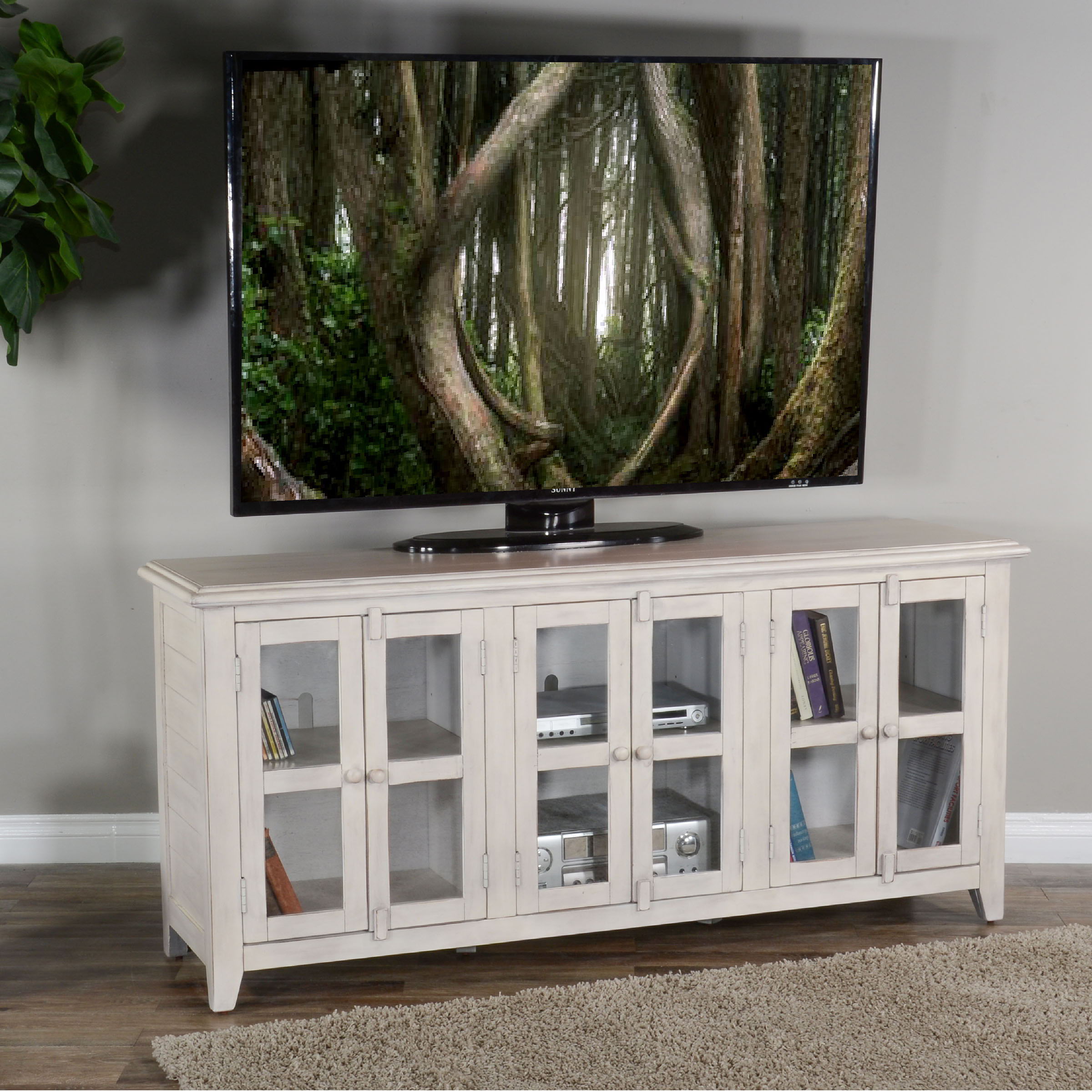 70" TV Console - Marble White - Premium TV Stands from Sunny Designs - Just $1002! Shop now at brett interiors