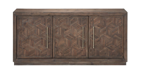 Blocker - Three Door Credenza - Tumbler Dark Brown - Premium Credenzas from Coast2Coast Home - Just $4125! Shop now at brett interiors