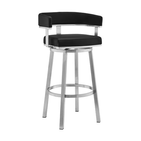 Lorin - Stainless Steel Swivel Bar Stool Armen Living