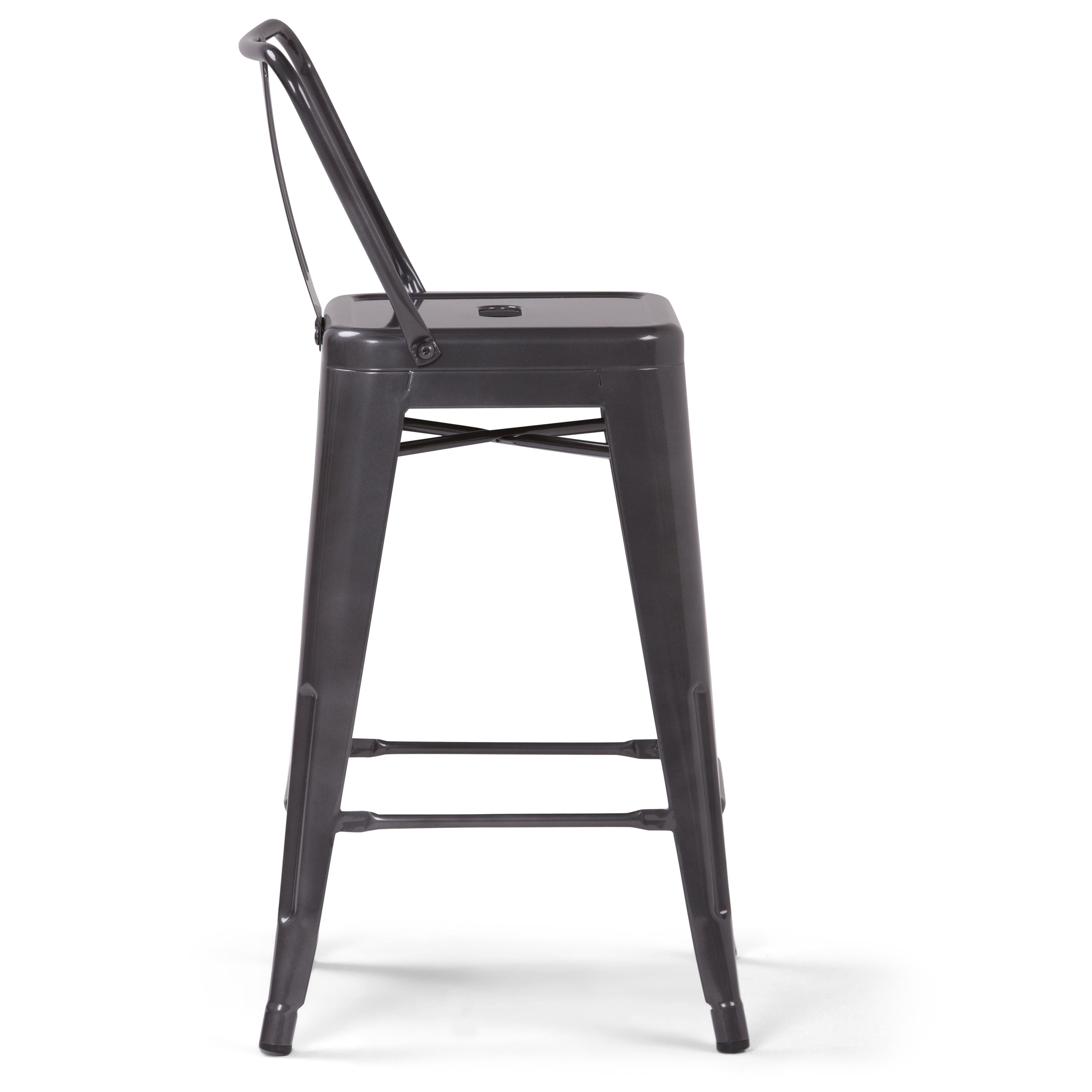 Rayne - 24" Metal Counter Height Stool (Set of 2) - Premium Stool Sets from Simpli Home - Just $149! Shop now at brett interiors