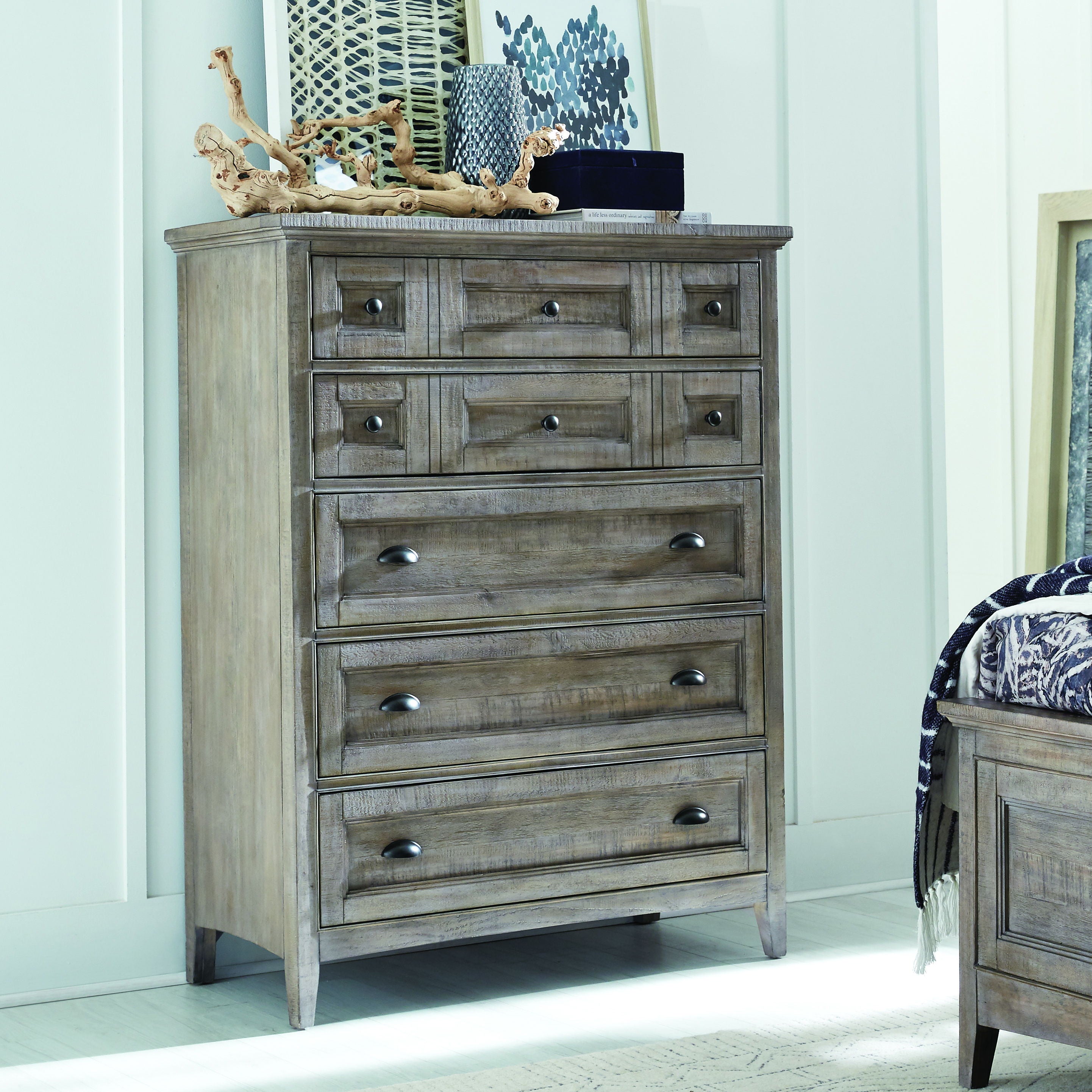 Paxton Place - Wood Drawer Chest - Dove Tail Grey - Premium Accent Chests from Magnussen Furniture - Just $1489! Shop now at brett interiors