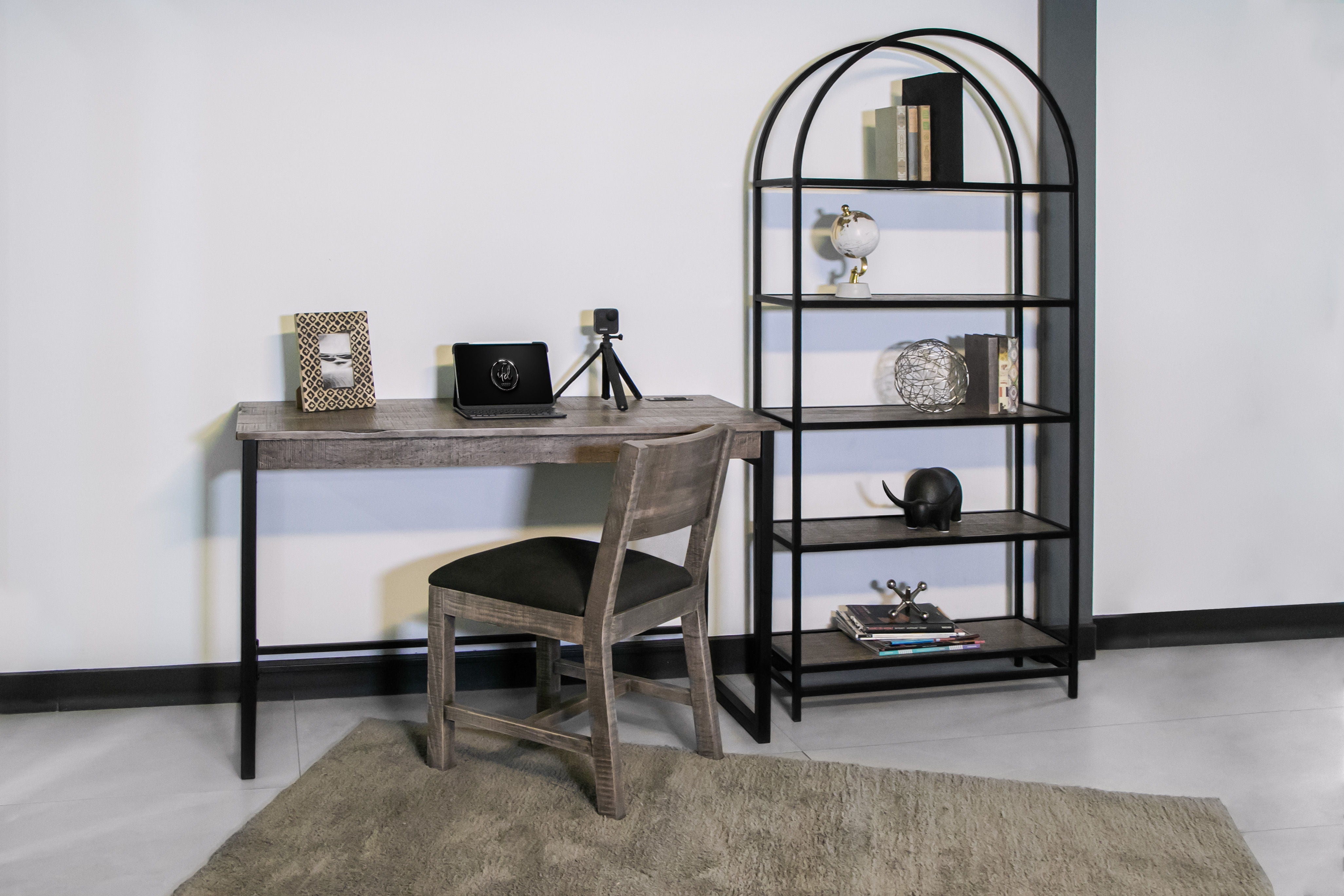 Blacksmith - Desk - Truffle Brown / Oil Black - Premium Writing Desks from International Furniture Direct - Just $822.50! Shop now at brett interiors