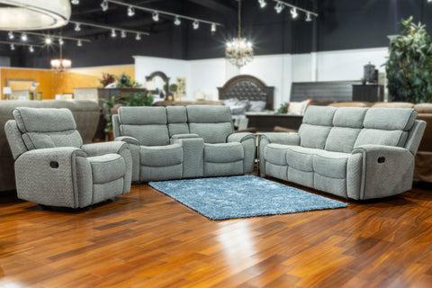 Omni - Sofa With Dual Recliner - Gray - Premium Reclining Sofas from New Classic - Just $947.50! Shop now at brett interiors