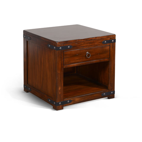 Santa Fe - 24" End Table - Dark Brown - Premium End Tables from Sunny Designs - Just $520! Shop now at brett interiors