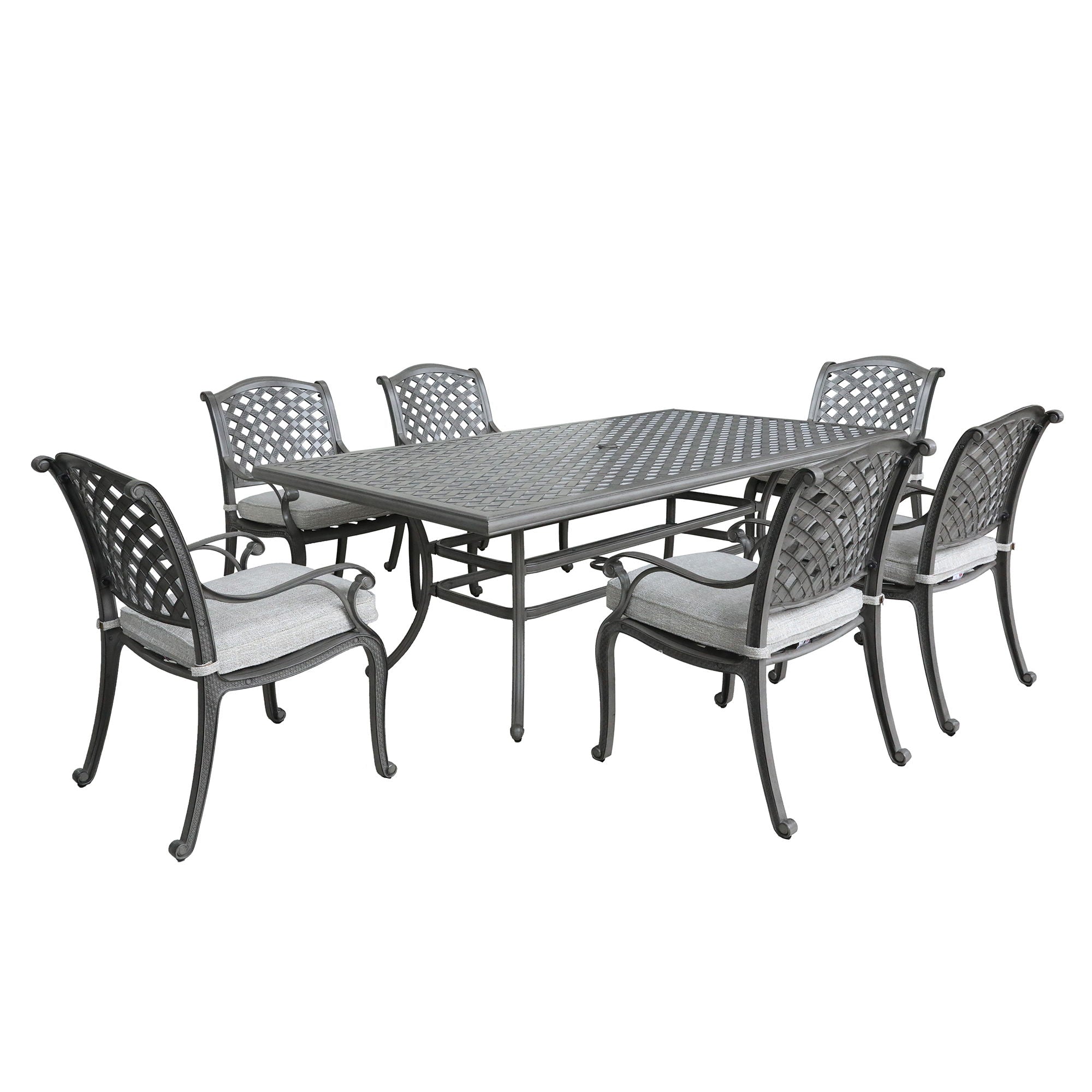 Outdoor Aluminum Dining Set With Cushion - Premium 5 Piece Outdoor Sets from Gather Craft - Just $2368! Shop now at brett interiors