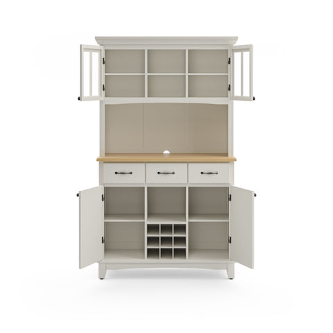 Hampton - Buffet With Hutch - Natural Wood Top - Premium Hutches & Buffets from Homestyles - Just $2124.98! Shop now at brett interiors