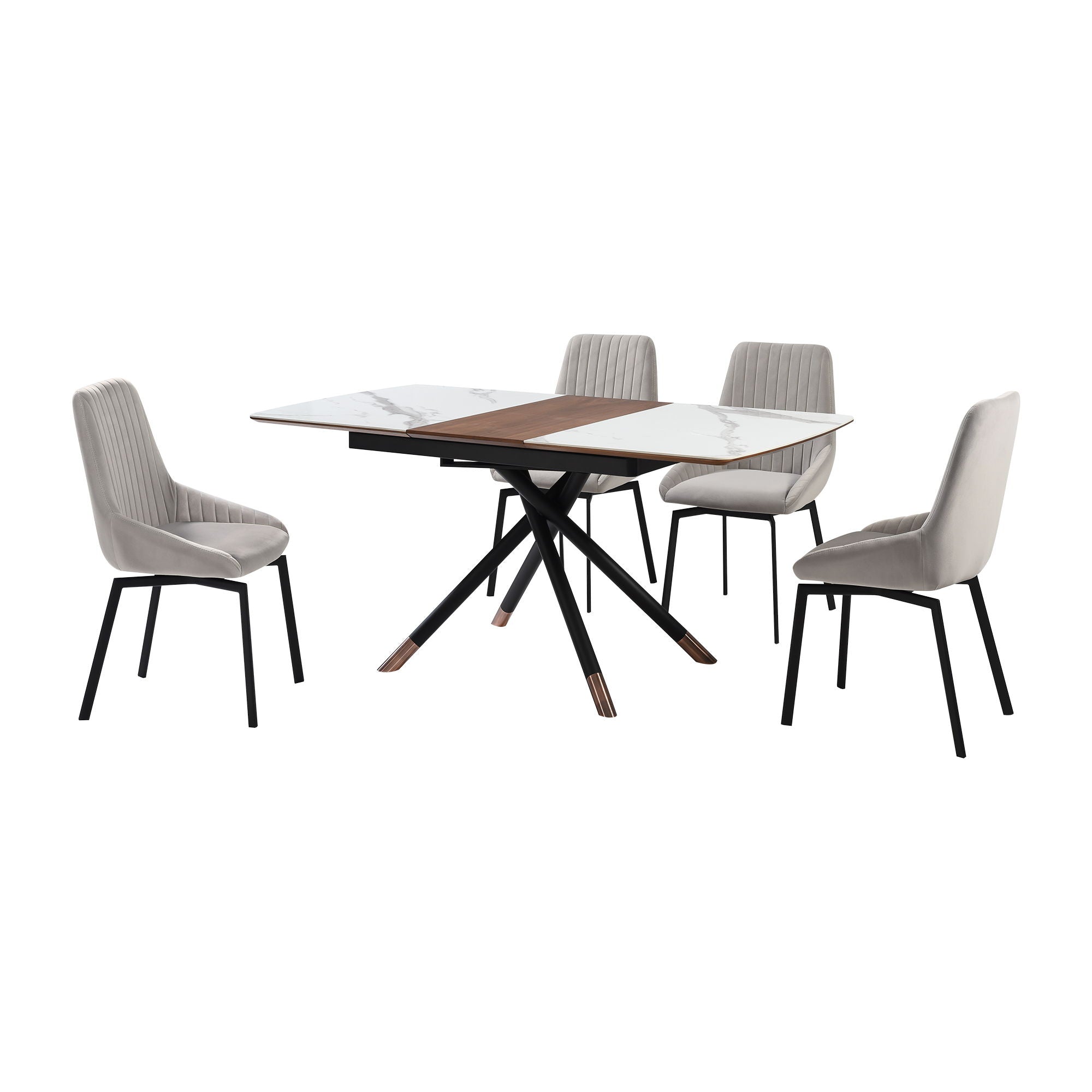 Alora Susie - Extendable Dining Set - Premium 5 Piece Dining Room Sets from Armen Living - Just $3257.50! Shop now at brett interiors