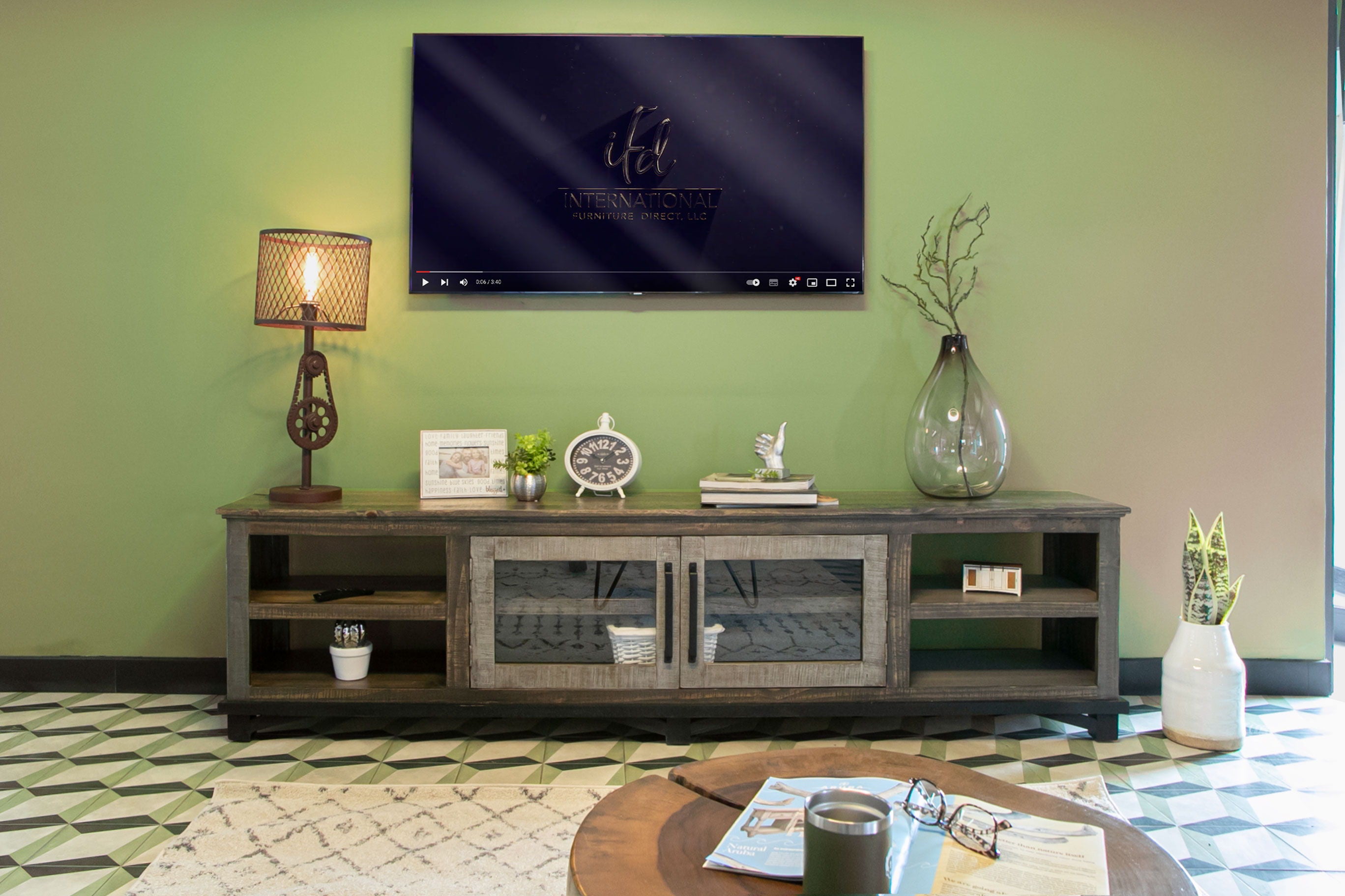 Loft Brown - TV Stand - Two Tone Gray / Brown - Premium TV Stands from International Furniture Direct - Just $1150! Shop now at brett interiors