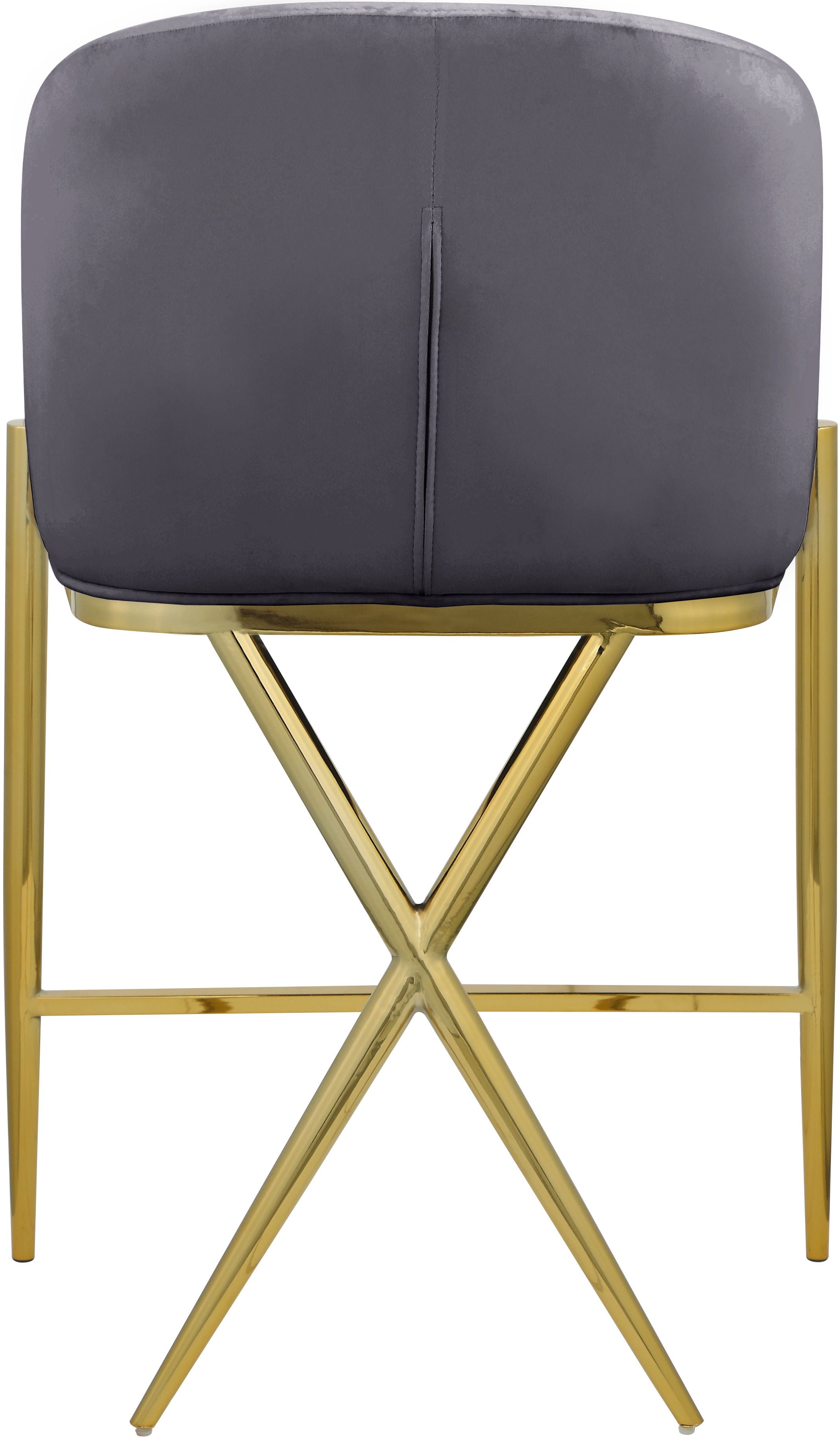 Xavier - Counter Stool with Gold Legs - Premium Counter Height (24"-27") from Meridian Furniture - Just $475! Shop now at brett interiors