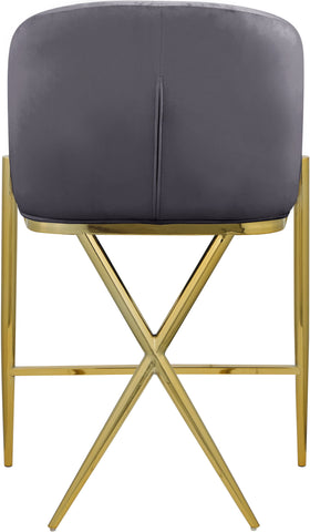 Xavier - Counter Stool with Gold Legs - Premium Counter Height (24"-27") from Meridian Furniture - Just $475! Shop now at brett interiors